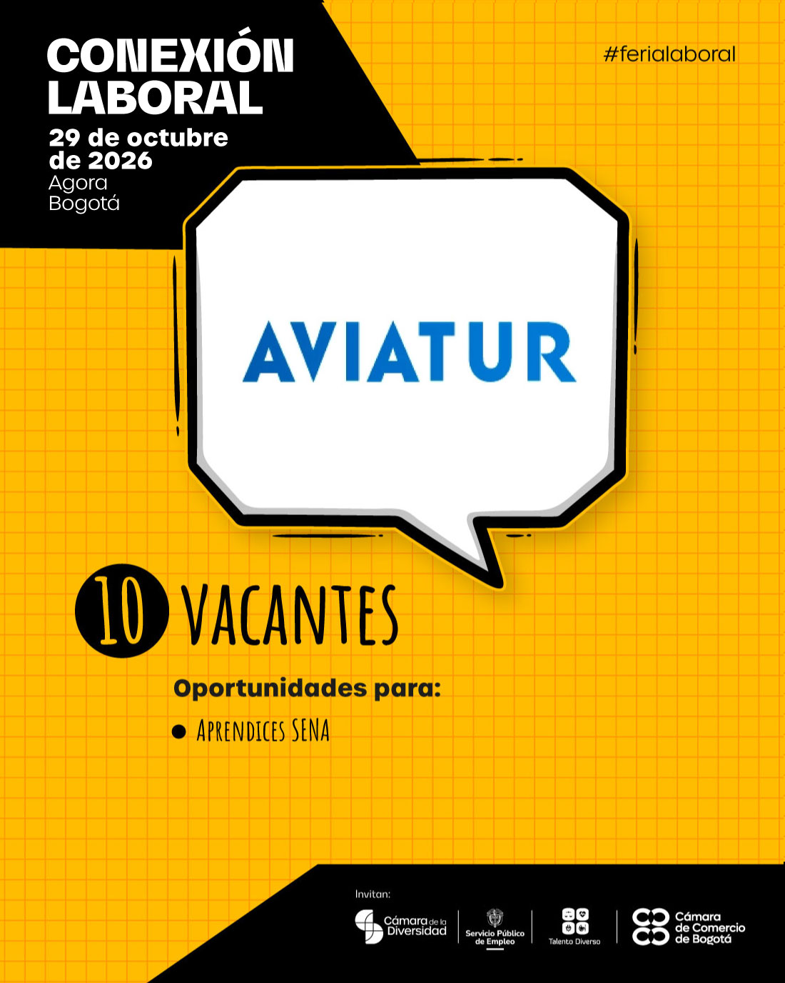 Aviatur: 10 vacantes para aprendices SENA.